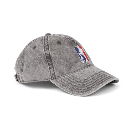 Vintage Embroidered Sports Cap – Distressed Retro Logo Dad Hat