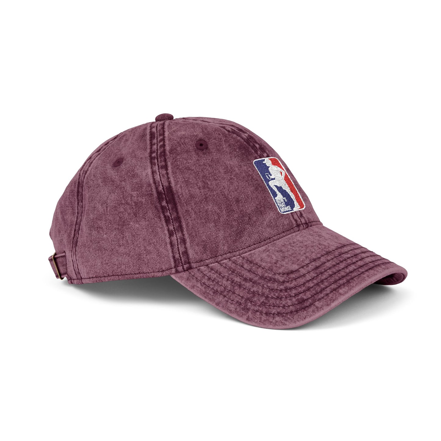 Vintage Embroidered Sports Cap – Distressed Retro Logo Dad Hat