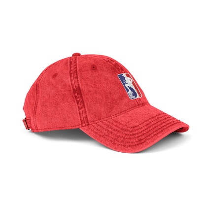 Vintage Embroidered Sports Cap – Distressed Retro Logo Dad Hat