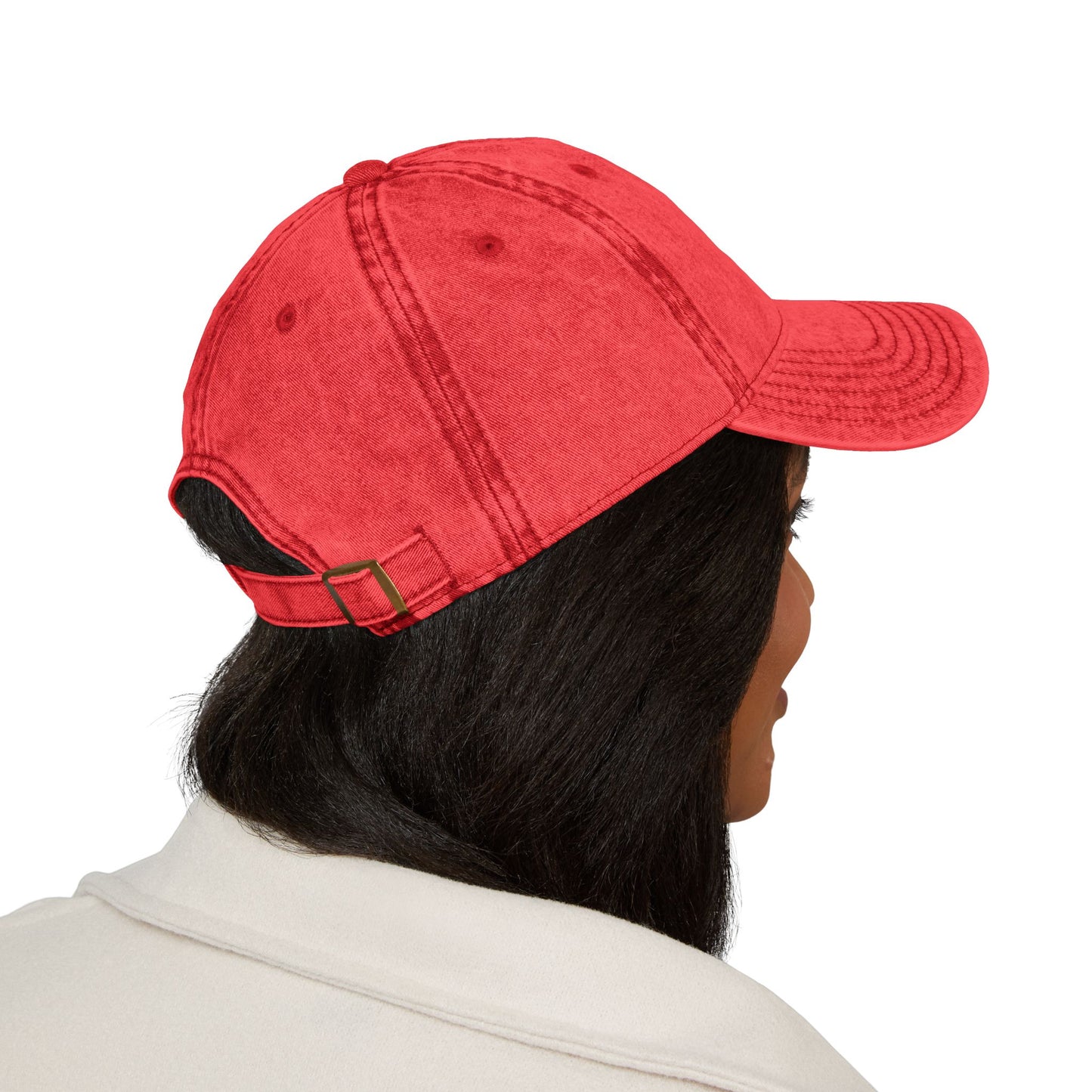 Vintage Embroidered Sports Cap – Distressed Retro Logo Dad Hat